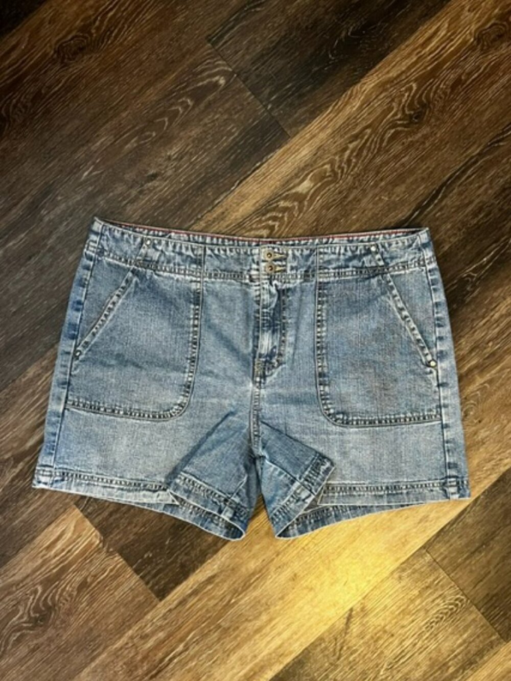 Women's Tommy Hilfiger Jeans Shorts, Size 14, Front Button & Zip, Blue, Ex Con!